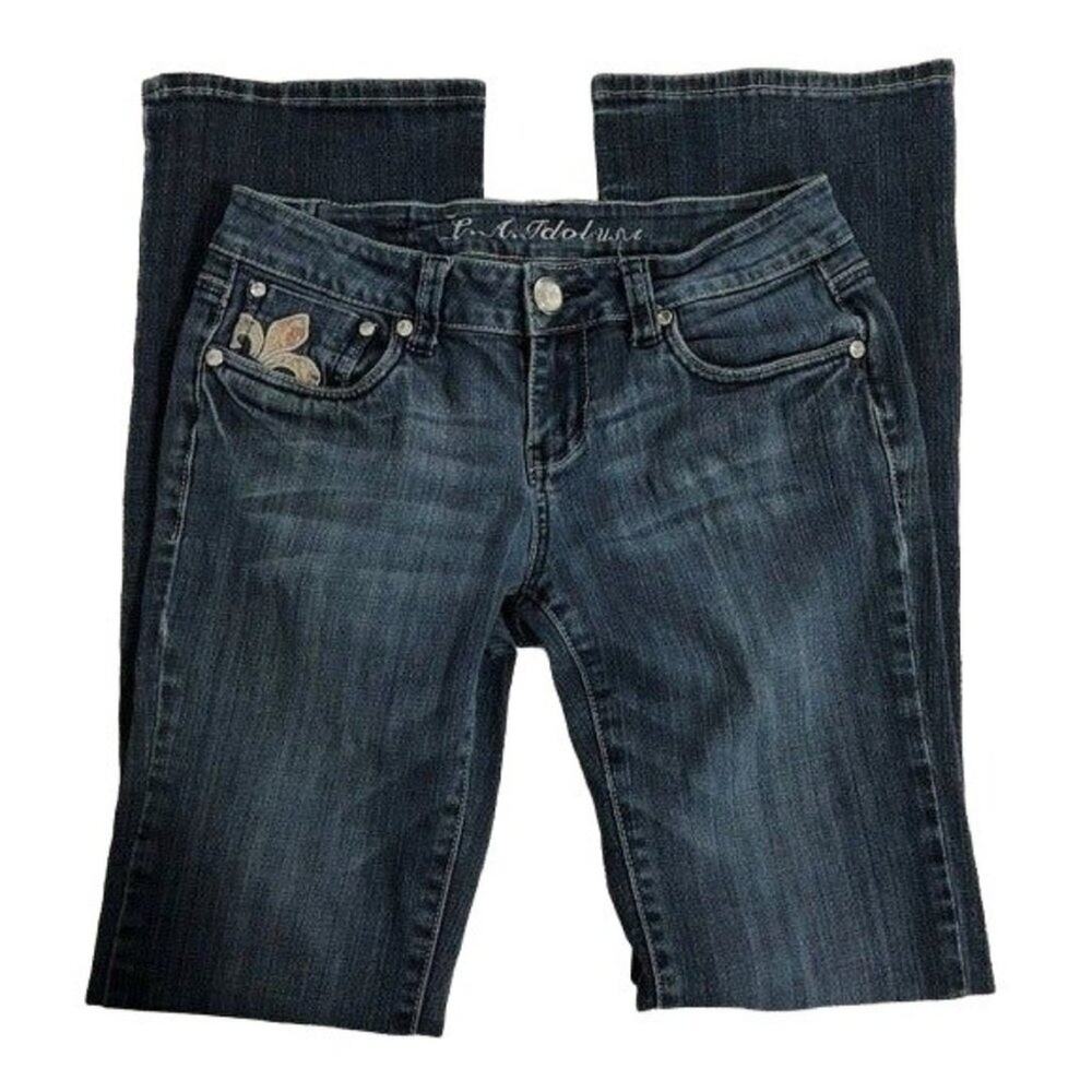 L.A. idol Bootcut Jeans with Fleur-de-lis on Pockets | Women's Size 7